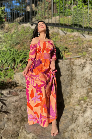 Ice Flower Long Dress