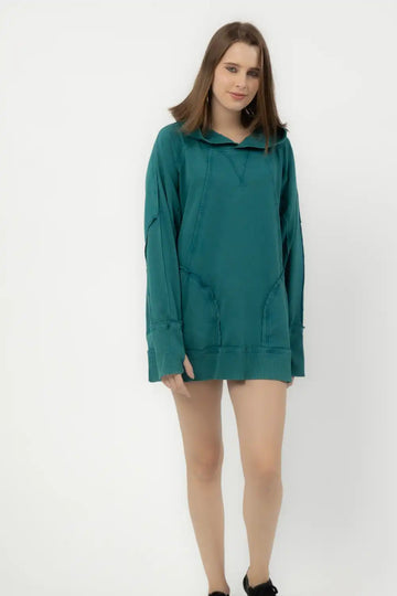 Rose Hoodie (Teal)
