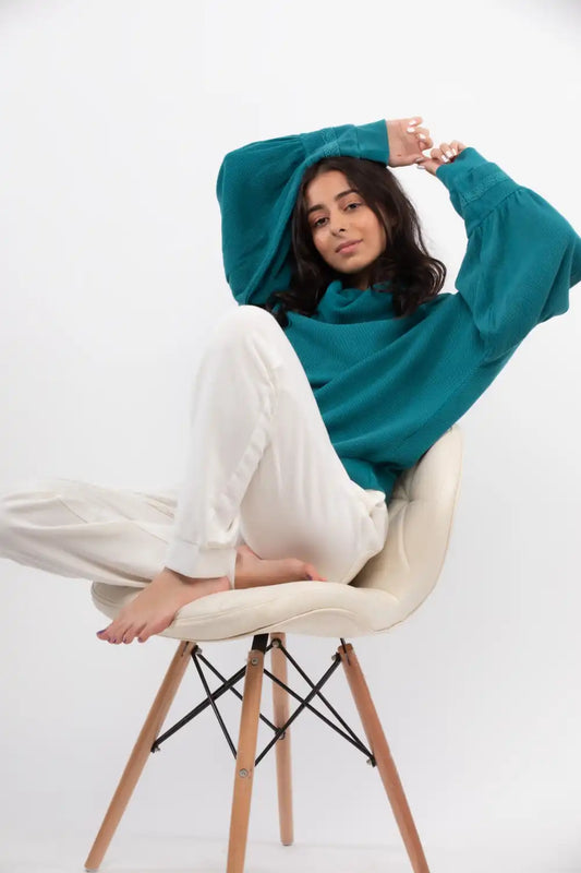 Whitelily Top (Teal)