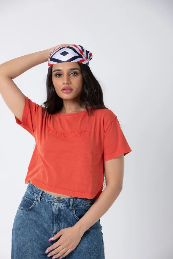 Petunia Crop Tee (Pepper)