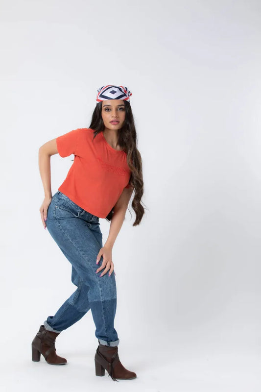 Petunia Crop Tee (Pepper)
